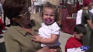 RECREACION histórica de la visita de Alfonso VIII,rey de Castilla-I Jornada Medieval de Magaña,Soria