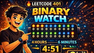 LeetCode 401 | Binary Watch Explained 🔥 Bit Manipulation Made Easy | O(1) Solution