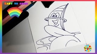 How to draw a CARTOON YACHT - STEP BY STEP FOR BEGINNERS
