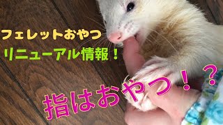 【フェレットおやつ新情報】あむさんのおやつ決定版！【指はおやつじゃない】vol.3