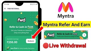 Myntra fwd refer and earn | Myntra referral code kaise use kare 2024