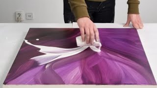 Hues of Violet / Abstract Acrylic Painting Demo ~ Devotion