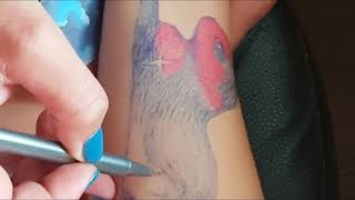 Cat tatoo (painting) for children by MIMA