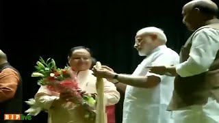 PM Modi, Amit Shah felicitate BJP Working chief JP Nadda at party meet