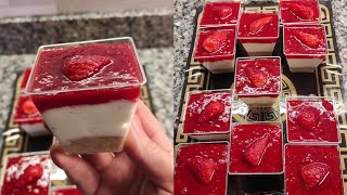 dolce alle fragole,لعشاق  التحليات😍تحلية بالفراولة راقية و سهلة التحضير لسهراتكم الرمضانية 😋🇲🇦