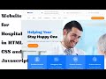 How to Make a website for Hospital in HTML CSS and Javascript | Source code