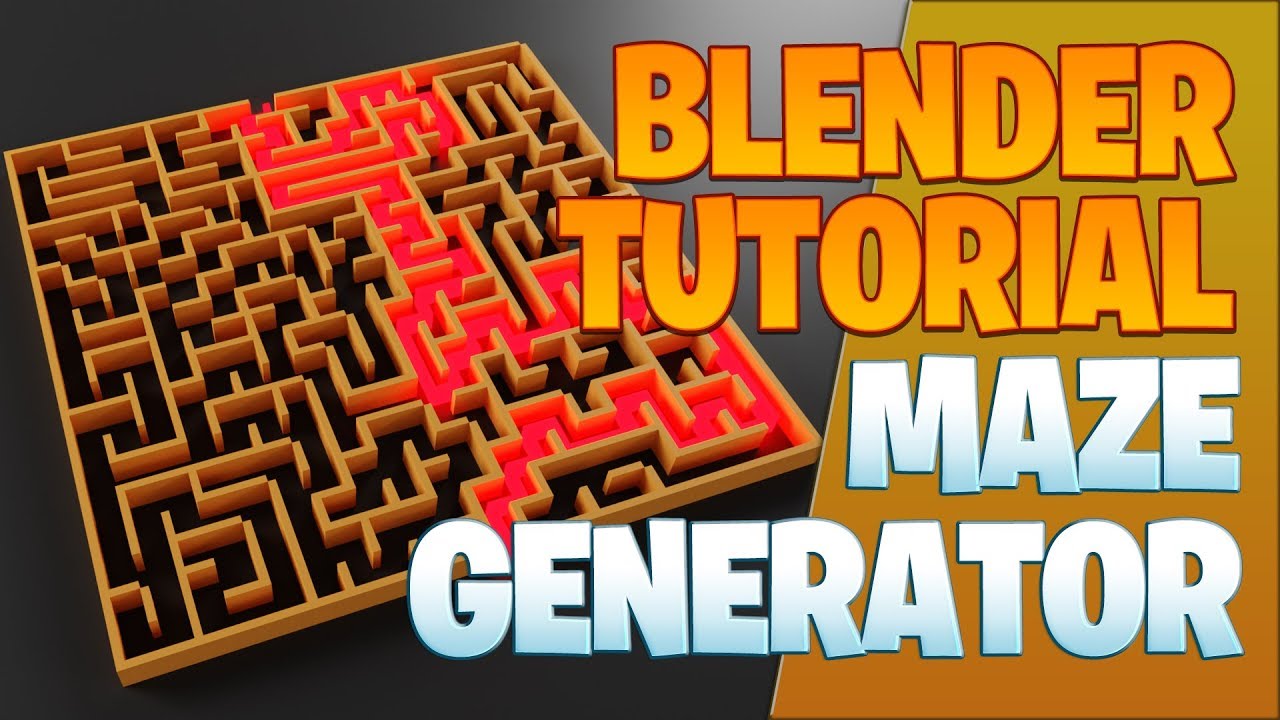 Maze Generator Blender Tutorial Youtube