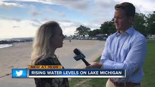 Lake Michigan water levels continue to rise
