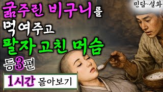 여우야담 몰아보기 '굶주린 비구니를 구해주고 복 받은 머슴 이야기' 등 3편 1시간. | 야담·민담·전설·설화·옛날이야기