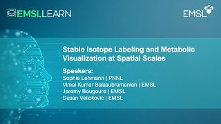 Stable Isotope Labeling and Metabolic Visualization at Spatial Scales | EMSL LEARN Webinar Series