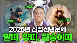 2025년 을사년 신년운세 재물운 폭발하는 띠는 무슨띠!? 말띠운세, 양띠운세, 원숭이띠운세 / 강남용한점집