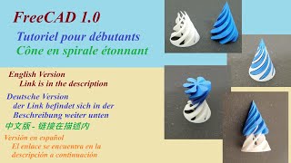 Tutoriel FreeCAD 1.0 pour débutants. Incroyable cône en spirale.