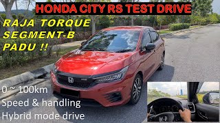 2021 HONDA CITY RS e:HEV i-MMD Performance test drive