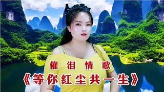 又一首傷感新歌《等你紅塵共一生》旋律憂傷凄美，深情催淚好聽