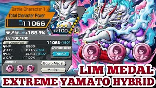 LEVEL 100 EXTREME YAMATO HYBRID SET LIM MEDAL GAMEPLAY | ONE PIECE BOUNTY RUSH | OPBR