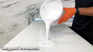 Renew Old Existing Countertops Using Epoxy Kit | Easy DIY Technique That Looks Like Marble