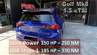 Golf 8 1.5 eTSI | RSA Motorsports Stage 1 Tune | 185hp 330NM | 50 - 150 km/h Acceleration |