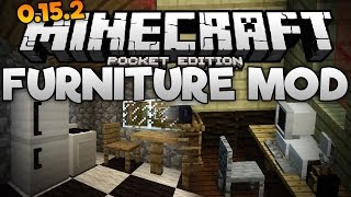 FURNITURE & DECORATIONS in MCPE!!! - The Furniture Mod for 0.15.2+ - Minecraft PE (Pocket Edition)