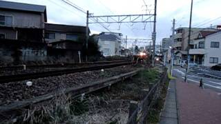 東岡崎駅付近公園一部特別車快速特急新鵜沼行＆普通伊奈行踏切通過