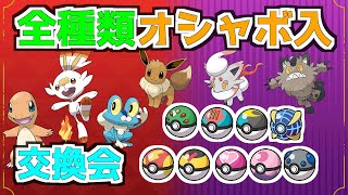 全種オシャボ入り　ヒスイゾロア　ヒトカゲ　ヒバニー　ケロマツ　イーブイ　ガラルニャース　配布会　【ポケモンSV】