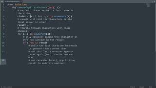 Leetcode 316. Remove Duplicate Letters in Python | Python Leetcode | Python Coding Tutorial | ASMR