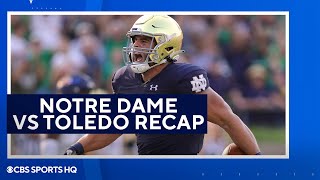 Notre Dame Escapes A Major Upset From Toledo | CBS Sports HQ