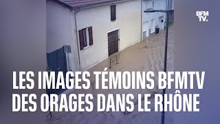 Les images témoins BFMTV des forts orages dans la métropole de Lyon