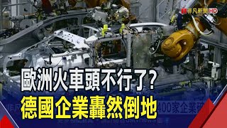 歐洲火車頭失速?德H1企業破產數增幅20年高  能源短缺等三重危機 上半年8400家企業破產｜非凡財經新聞｜20230702