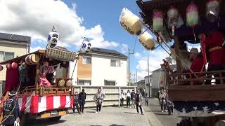 藤橋杣保葛神社例大祭(本宮)今寺囃子連と新町囃子連と谷野囃子連競り合い   2023