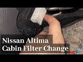 How To Change A 2013 - 2018 Nissan Altima Cabin Air Filter - Remove Replace Replacement Location