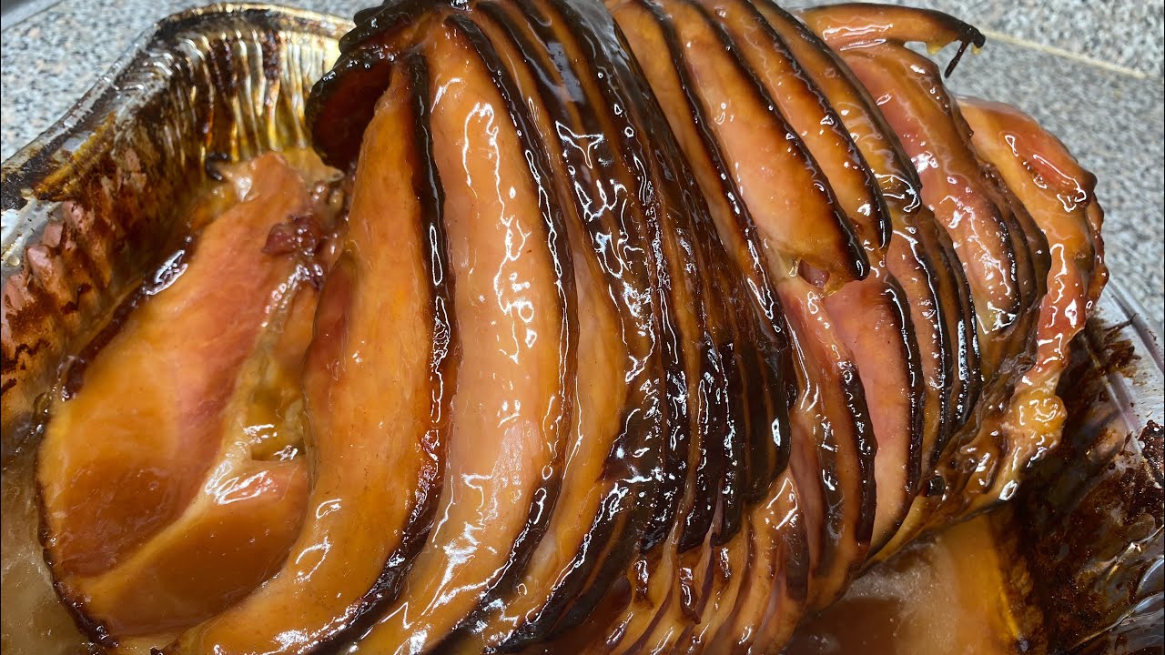 Brown Sugar Glazed Baked Ham Youtube