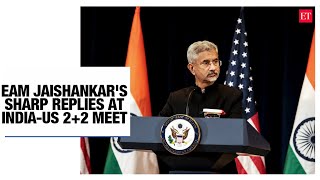 India-US 2+2 meet: At live press meet, EAM Jaishankar's sharp replies to tough questions