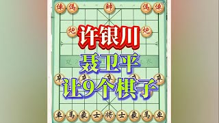 许银川对战聂卫平，让9个旗子，一个是象棋界的高手，一个是围棋界的高手，跨界对决来看一下#象棋思路与技巧 #开发大脑 #下棋的手法和技巧 #思维训练