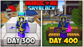I Survived 400 Days of Skyblock in Hardcore Minecraft