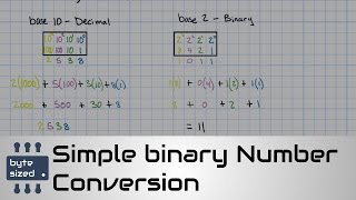 🤖Simple binary number conversion - binary to decimal \u0026 decimal to binary🧮