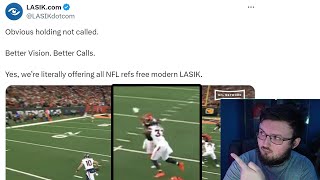 BENGALS FAN REACTS TO A LASSIK TWITTER PAGE POINTING OUT A BLANENT MISSED HOLDING CALL ON HILTON!!