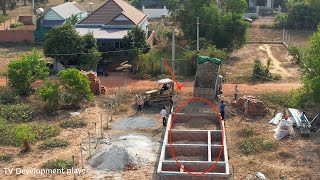 100% New Project, five trucks to transport land for dozers to be delivered to the Roof of the house