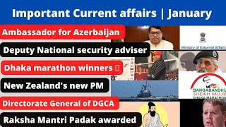 Current affairs January | Daily Current affairs | GK | General knowledge | India | Indian government