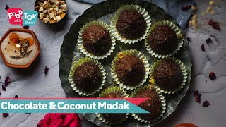 Chocolate Coconut Modak Recipe | Coconut  Filled Chocolate Modak | Easy Modak Recipe