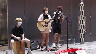 灰色軌跡(Beyond)-旺角銀行中心E2出口Busking@Cover By Cyrus-2022/04/14