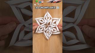 NEW YEAR CRAFTS | 3D SNOWFLAKE | NEW YEAR DECOR | EASY PAPER SNOWFLAKE STEP BY STEP