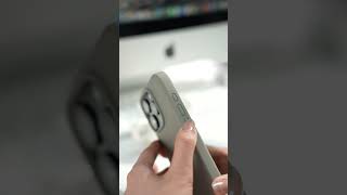 Apple iPhone 15 Pro | ORNARTO: Grey Magnetic Silicone Case for Black Titanium iPhone 15 Pro