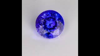 Blue Violet Round Brilliant Gemstone 3.74cts