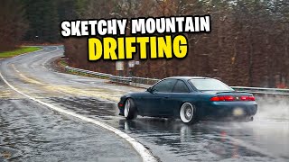 RAINY STREET DRIFTING ON MOUNTAIN ROADS IN MY SR20 S14 240SX