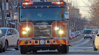 🚒 Montreal Fire Department: pumper engine 266 responding to a gas leak odor in Verdun - air horns