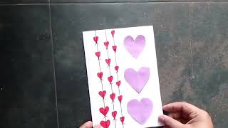 Easy & Beautiful white paper Handmade Happy Valentine's Day Card making 2023|DIY Love Greeting Card