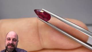 SOLD - 1.05 ct Pear Ruby GIA Certified Madagascar - GIAR0208