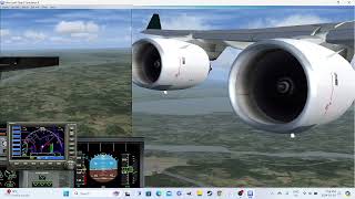 FSX TSS real Trent 500 engines sound airbus a340 touch and go and landing