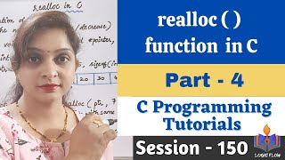 C-150-realloc() function|Dynamic Memory Allocation |Part-4|#dynamicmemoryallocation#recallocfunction