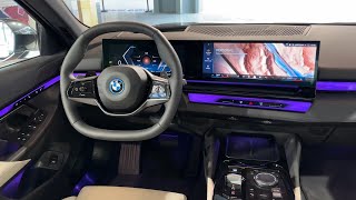 BMW 5 系 2024 - 内饰之旅（新的信息娱乐系统、数字驾驶舱、氛围灯）